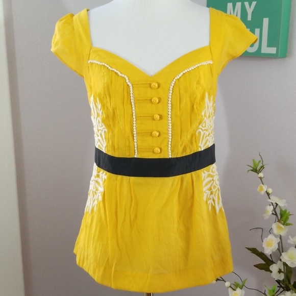 Anthropologie Tops - Anthropologie Emboidered Blouse